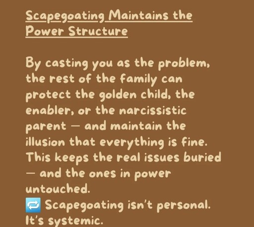 Who here was the family scapegoat?