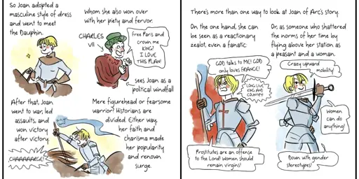 A look at the backstory and contradictory aspects of Joan of Arc, by Blanche Sabbah. (4 full pages)
